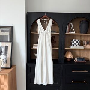 Abercrombie White Cowl Back Maxi Dress